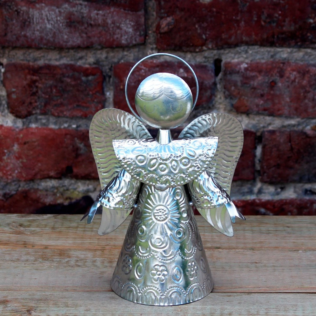 Angel silver 25cm, guardian angel, Christmas decoration