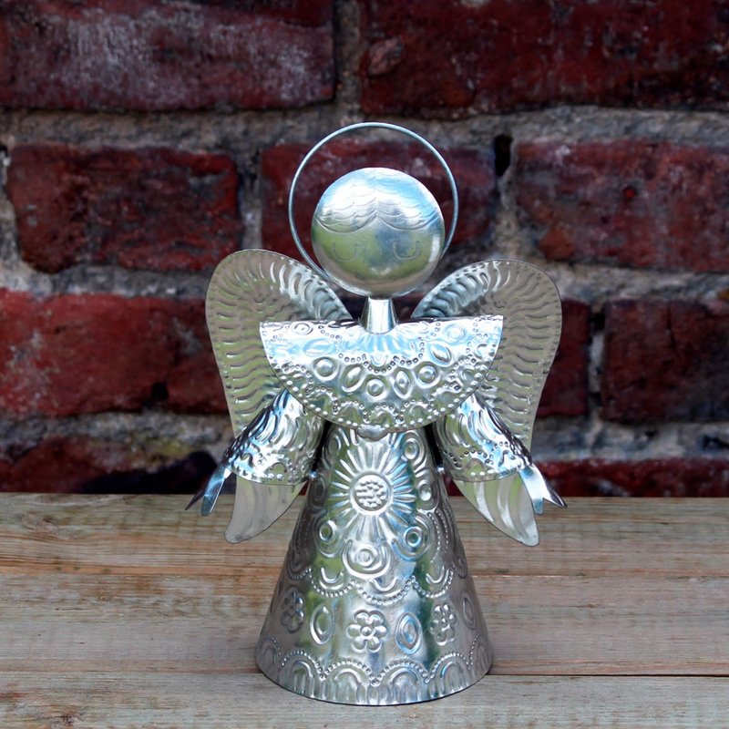 Angel silver 25cm, guardian angel, Christmas decoration
