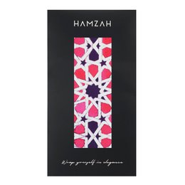 Pink Islamic Art Silk Scarf Partal