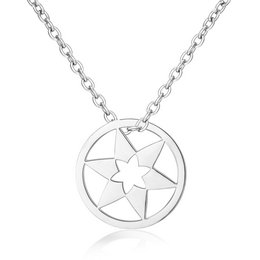 Delicate star-shaped pendant necklace available in silver, gold, and rose gold tones. Minimalist and elegant design suitable for everyday wear.