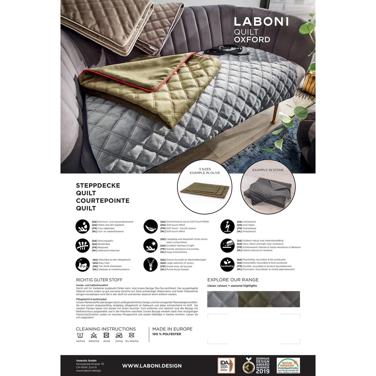 Coperta in velluto OXFORD per cani
