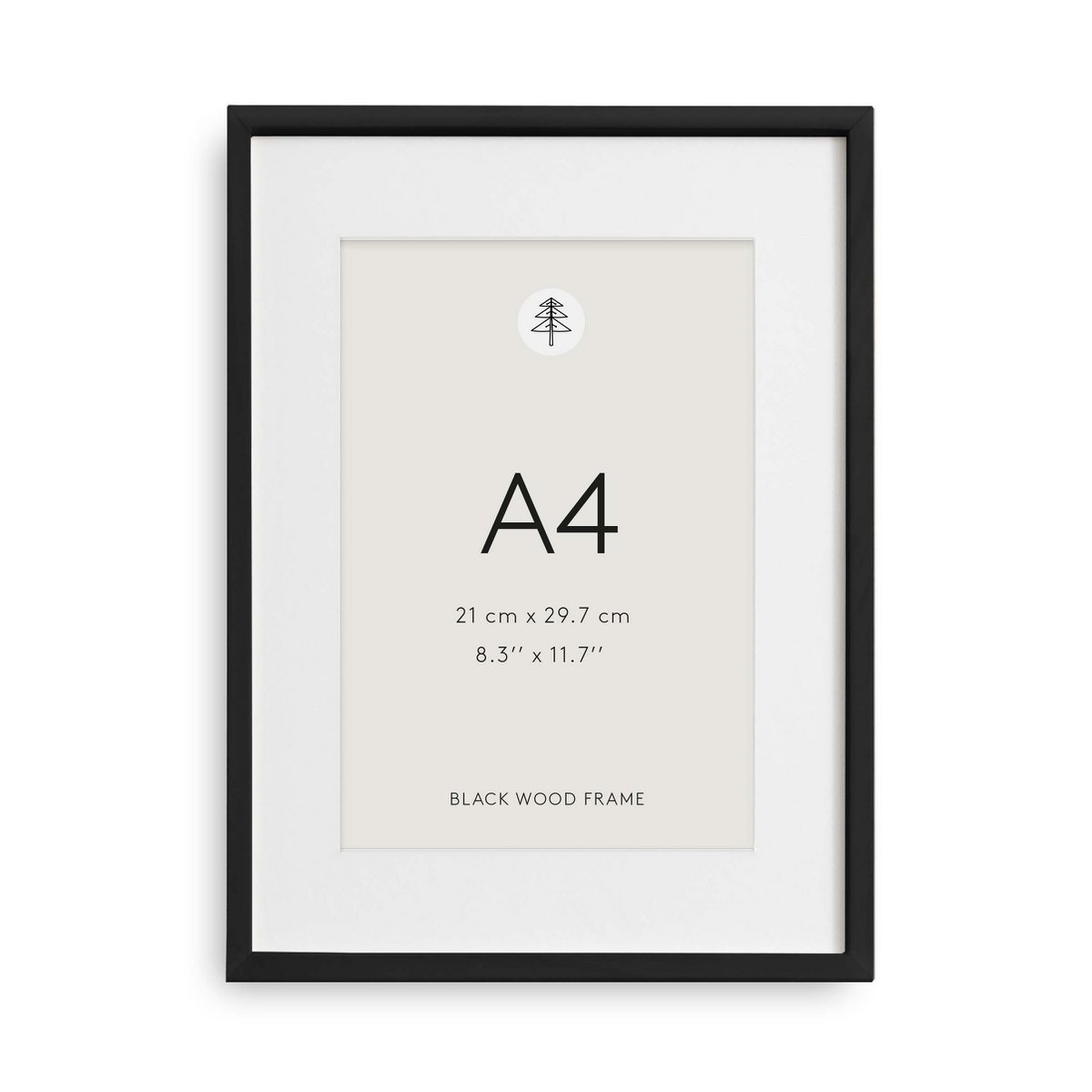 Zwarte fotolijst, A4