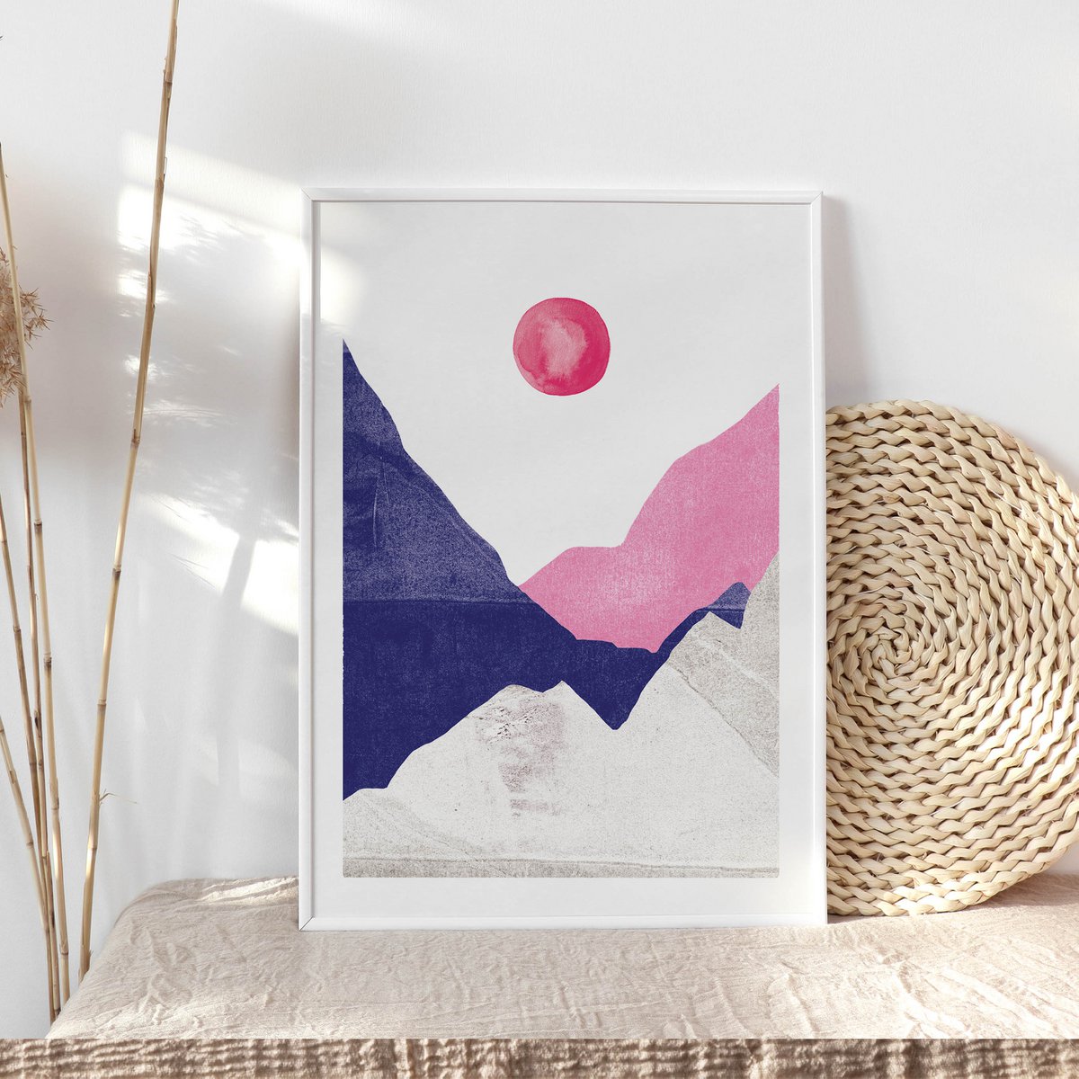 Stampa artistica "Monti rosa blu" | astratto | misure differenti