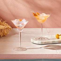 Vintage Set of 2 Margarita Glasses