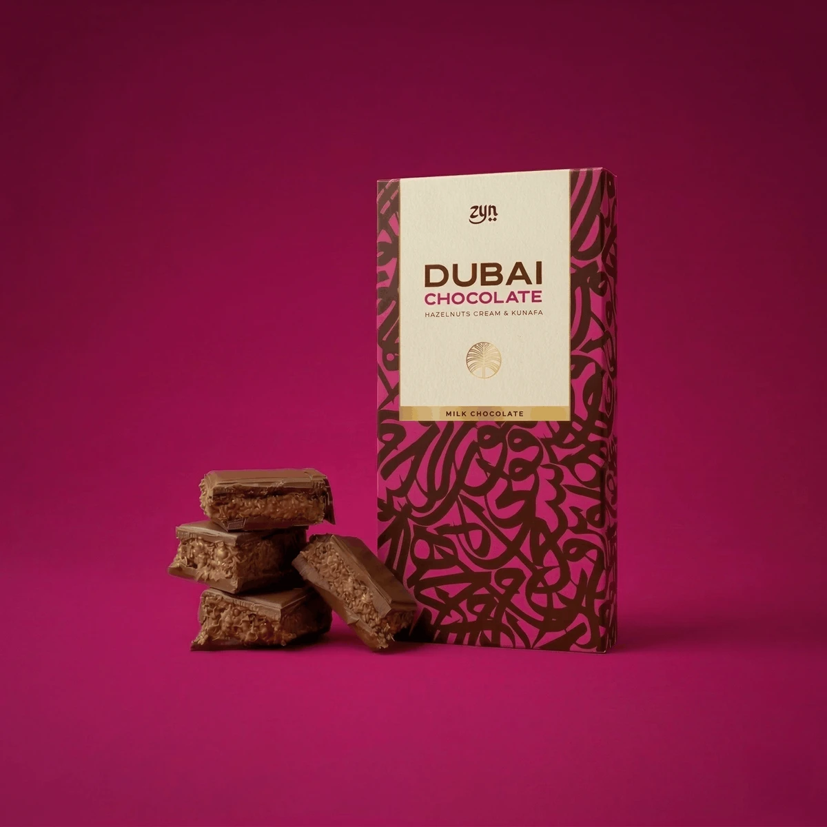 ZYN Dubai Chocolate – Hazelnut & Kunafa · Milk Chocolate 200G