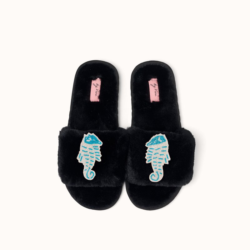 Black slippers