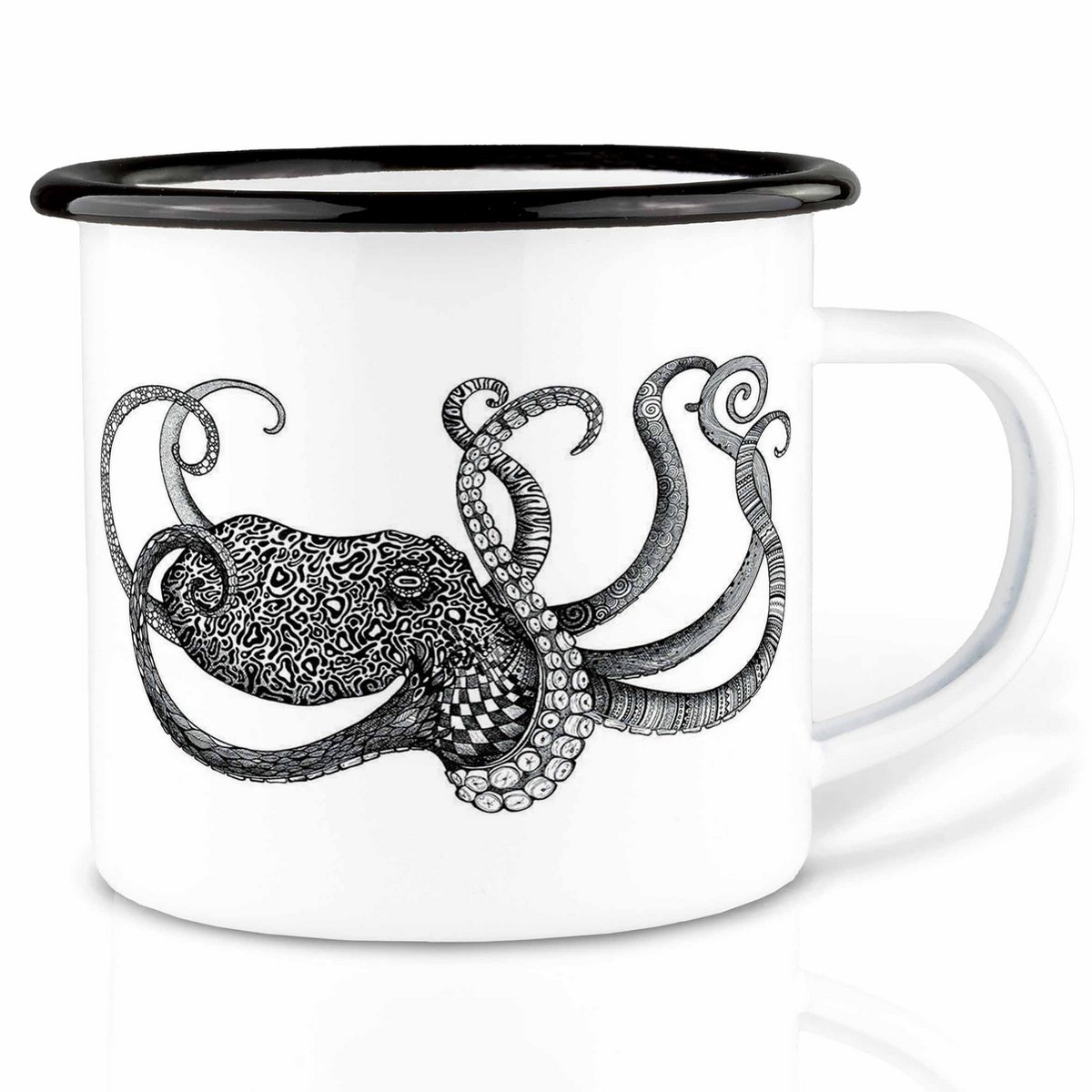 Enamel cup – octopus