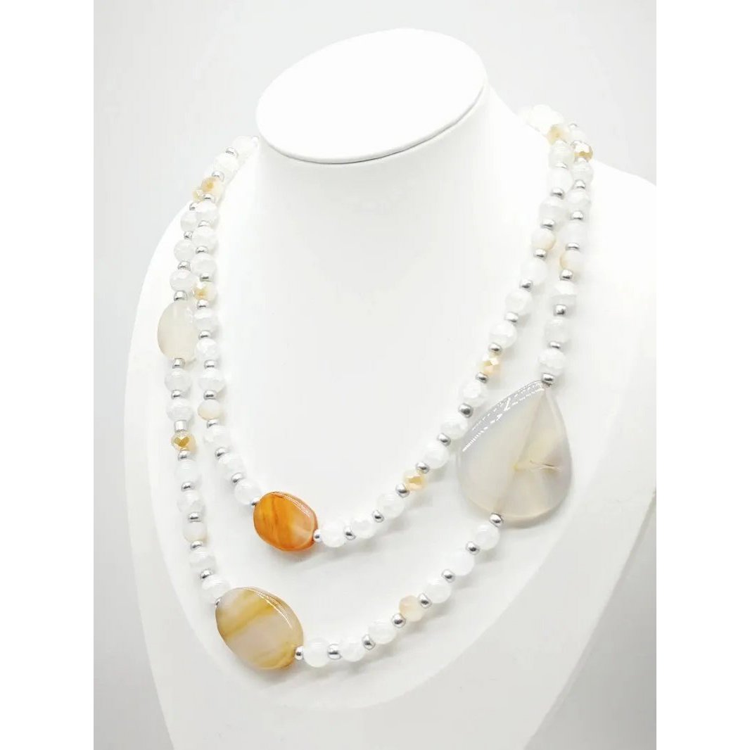 Collier sautoir fantaisie pierre