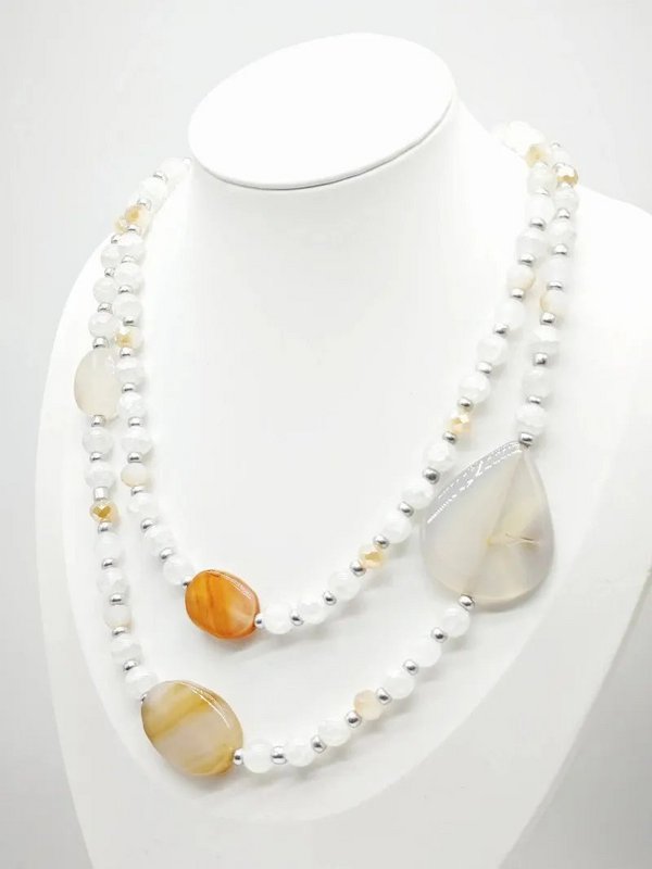 Collier sautoir fantaisie pierre