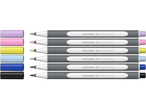 Brushpen Schneider Paint-It 070 5+1 ass. V01 kartonetui