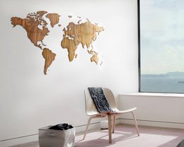 Mappa del mondo in legno - Fai da te - 3 tipi di legno