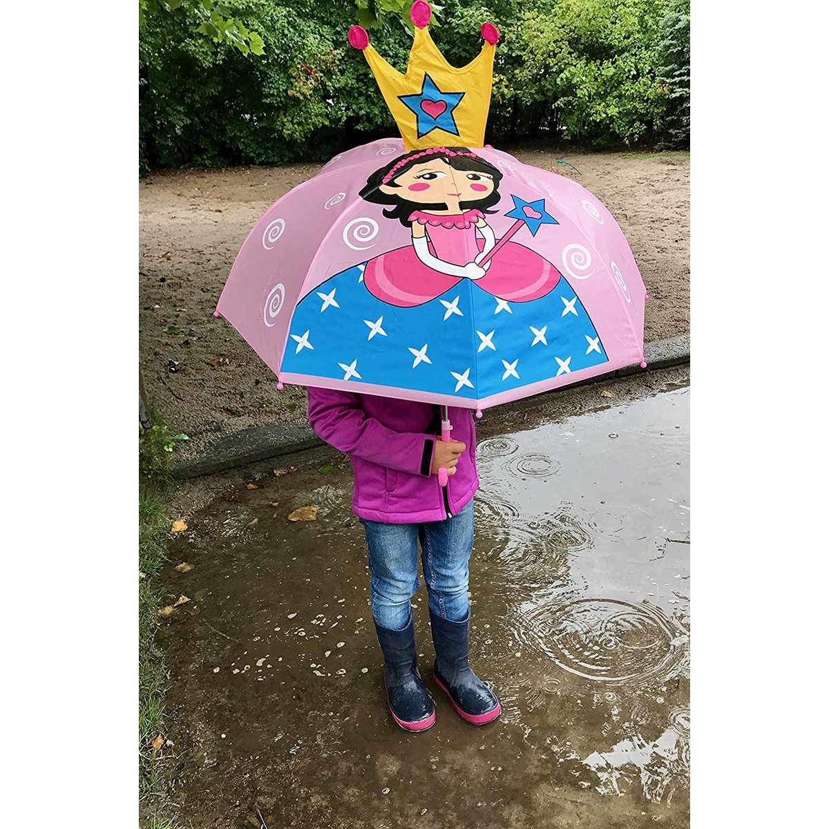 Parapluie princesse rose