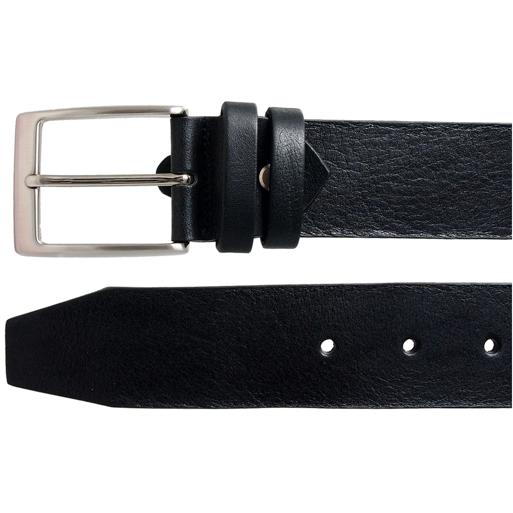 Ceinture en cuir de bride 40 mm Noir