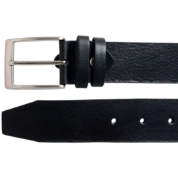 Ceinture en cuir de bride 40 mm Noir