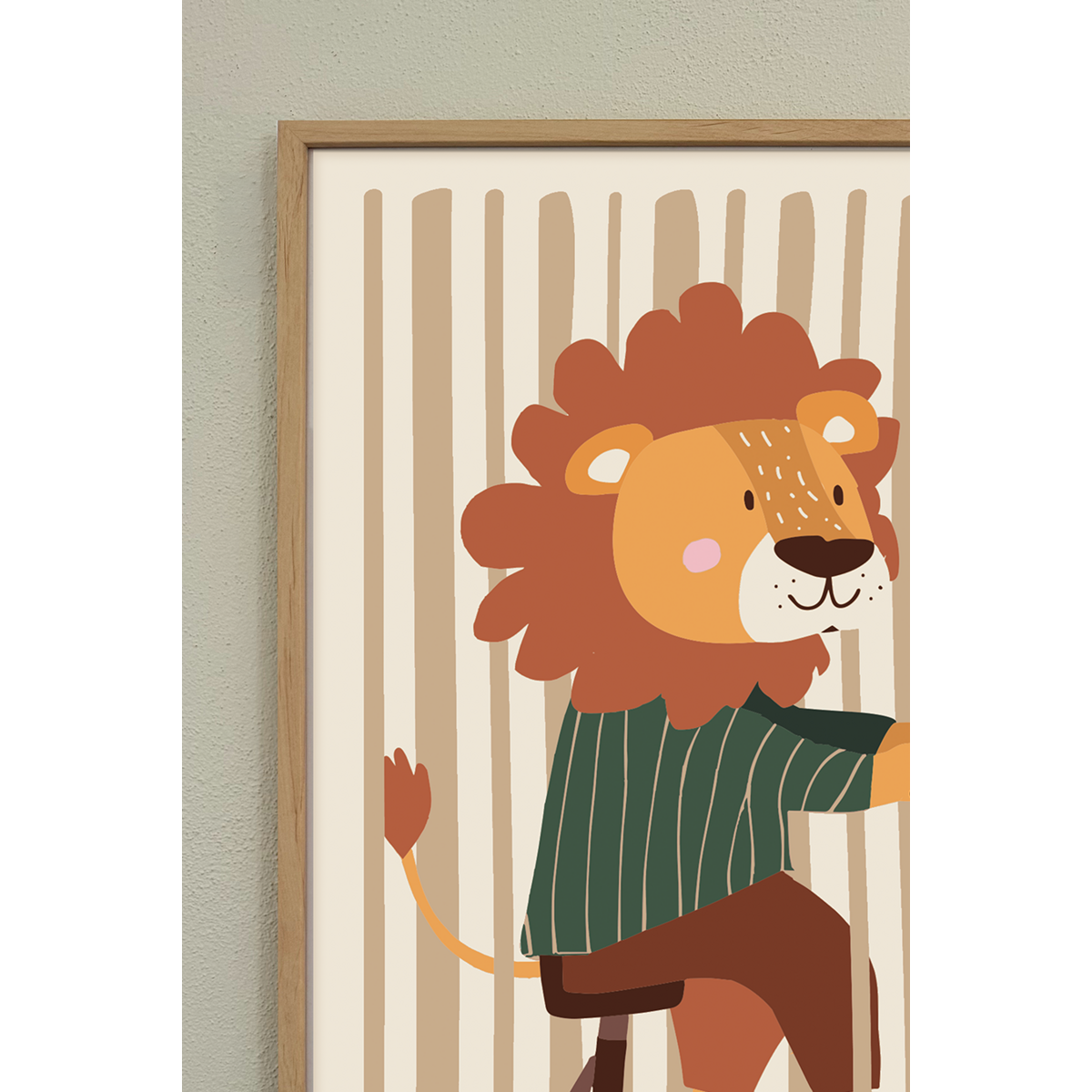 Affiche chambre d'enfant - Lion Luca