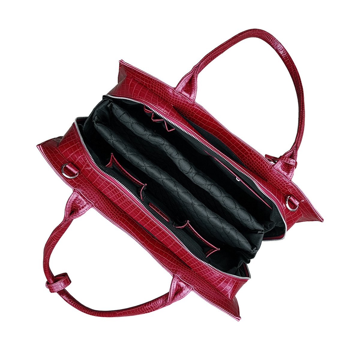 Midi Croco Burgundy 14"