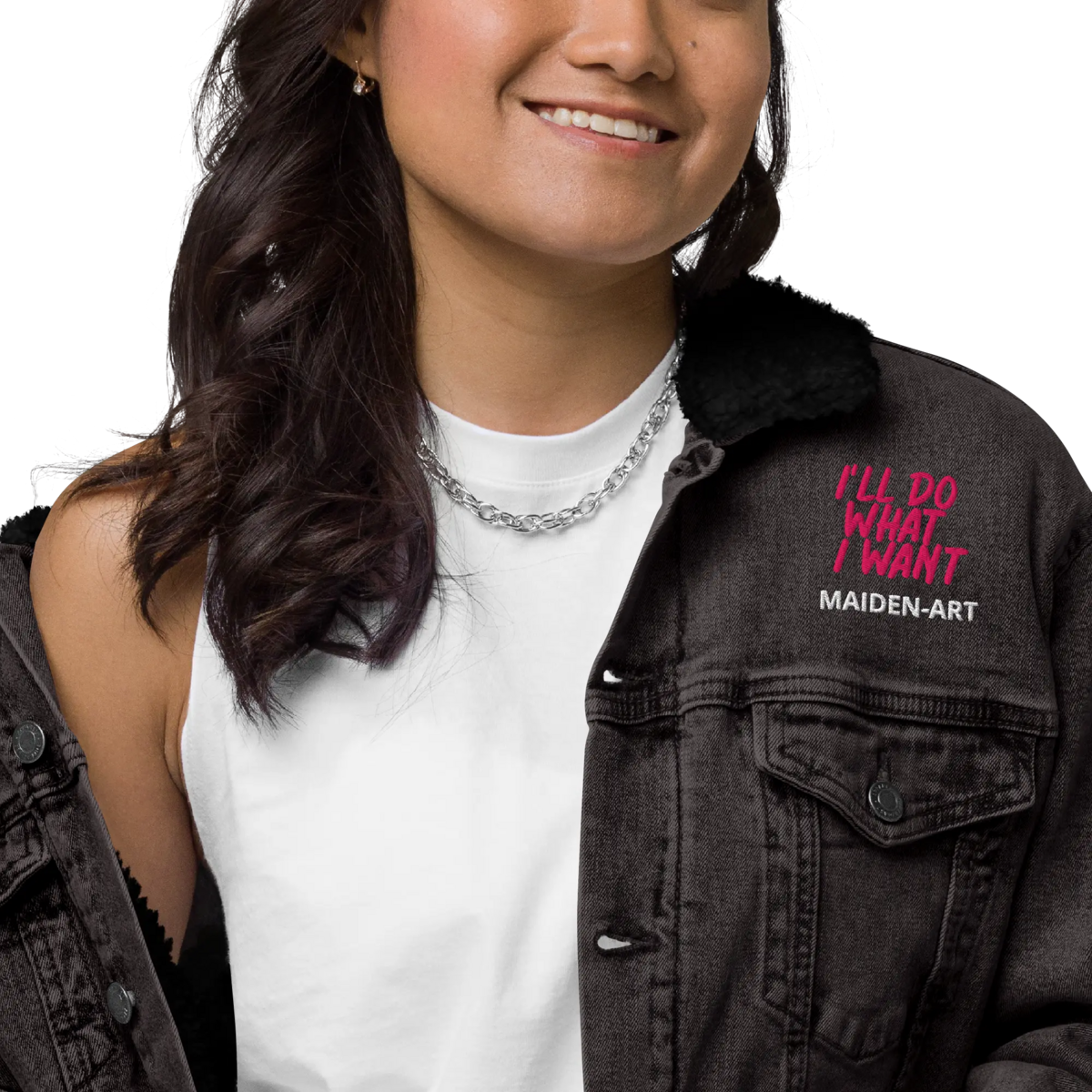 Denim sherpa jacket REBEL GIRL