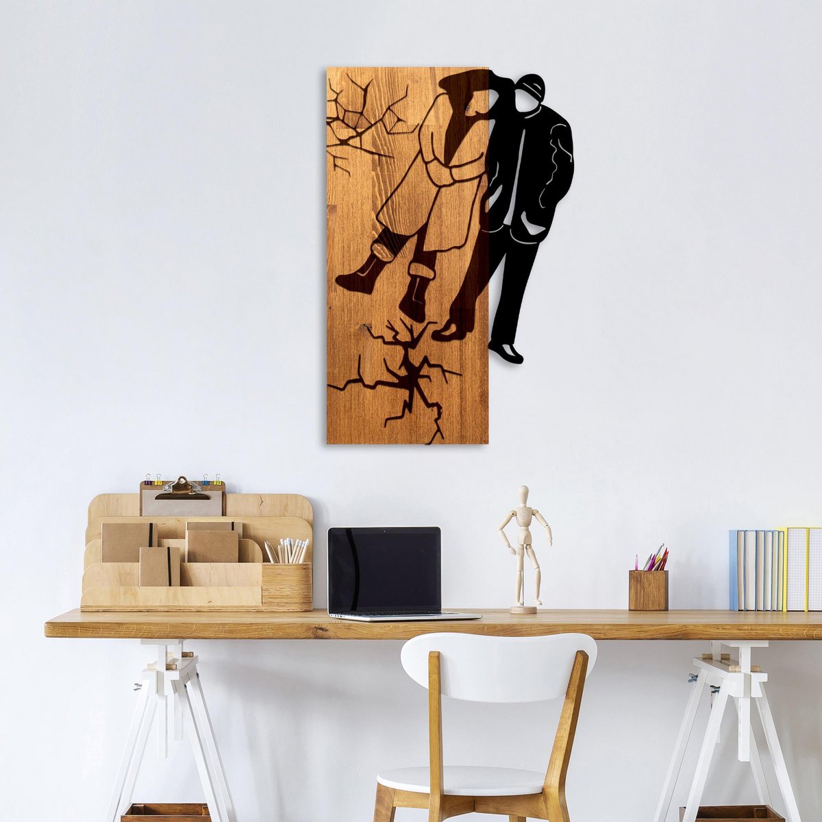 MA-465 Painting da parete in metallo in legno