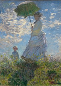 Poster Monet - Frau mit Sonnenschirm