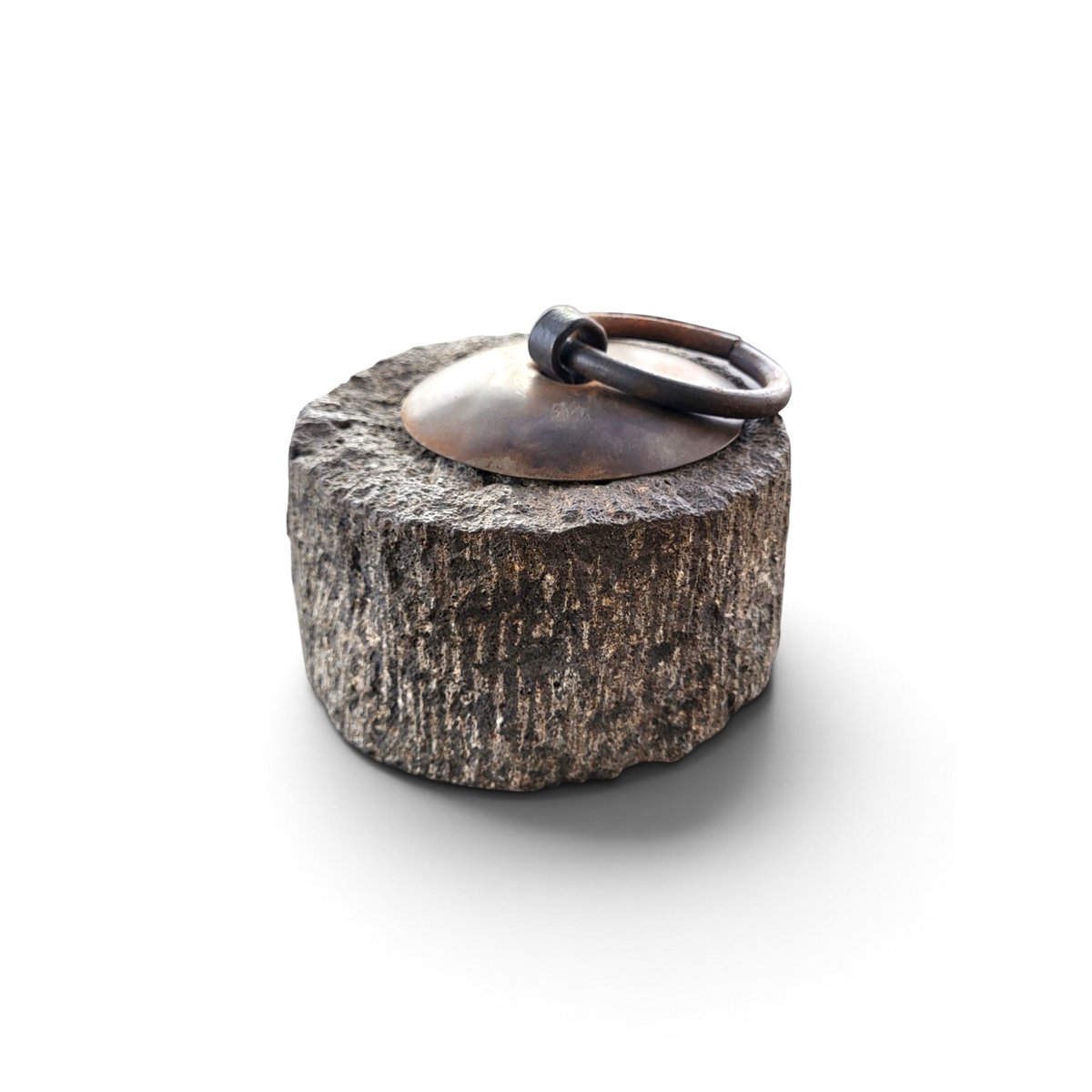 Door stone stopper with Aged Iron Ring
