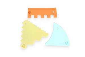 Sand combs yellow-orange-mint