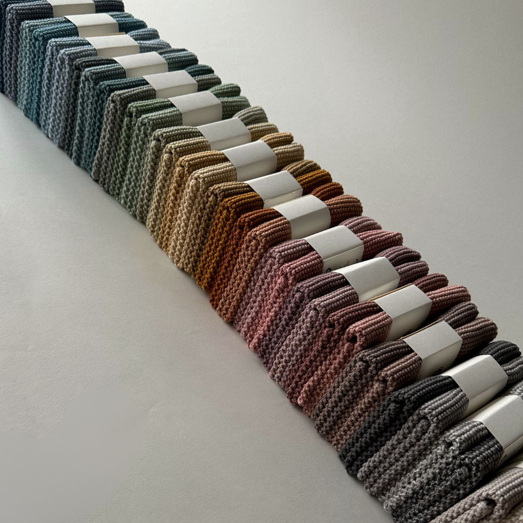 Torchons tricotés – Uni – Mauve (Chacun avec 2)
