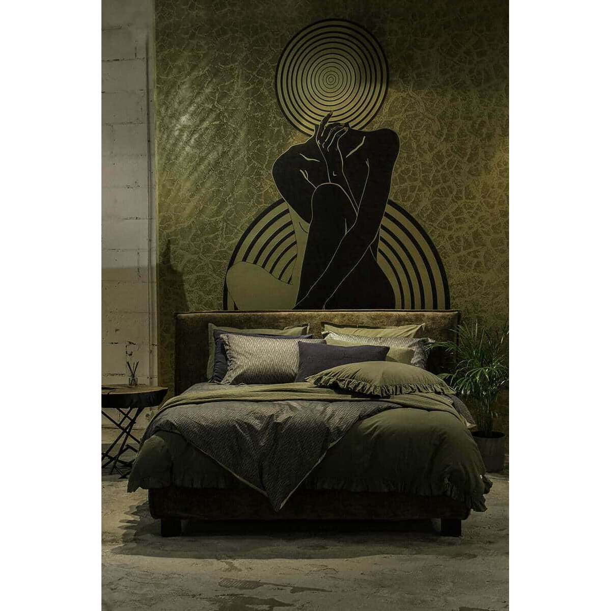 Cotton bedspread Orion Moss