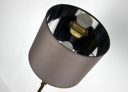 Lampenschirm Stoff dunkelgrau/ innen silber Schirm 20/20/16