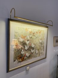 Clarus picture light LED made of brass / type 17 - 170 mm discharge / 2700 Kelvin / handmade in Germany