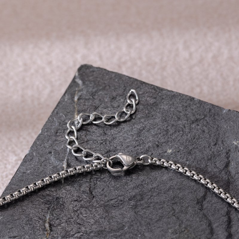 Silver Dog Tag Pendant Necklace