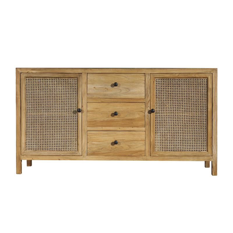 Vienna straw sideboard 3 drawers 2 doors 160 x 45 x 85 h cm