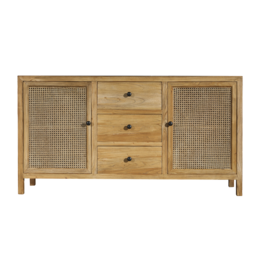 Vienna straw sideboard 3 drawers 2 doors 160 x 45 x 85 h cm