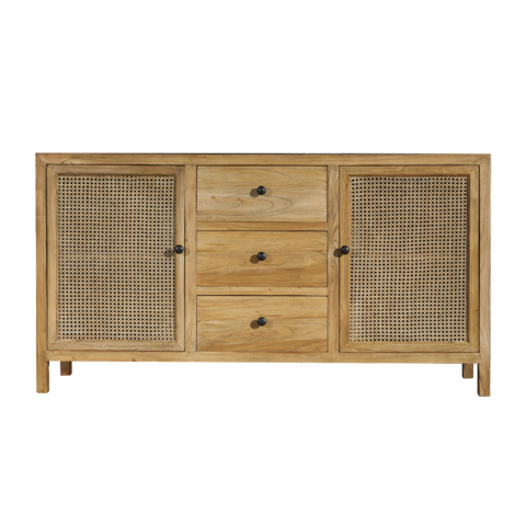 Weense strodressoir 3 lades 2 deuren 160 x 45 x 85 h cm