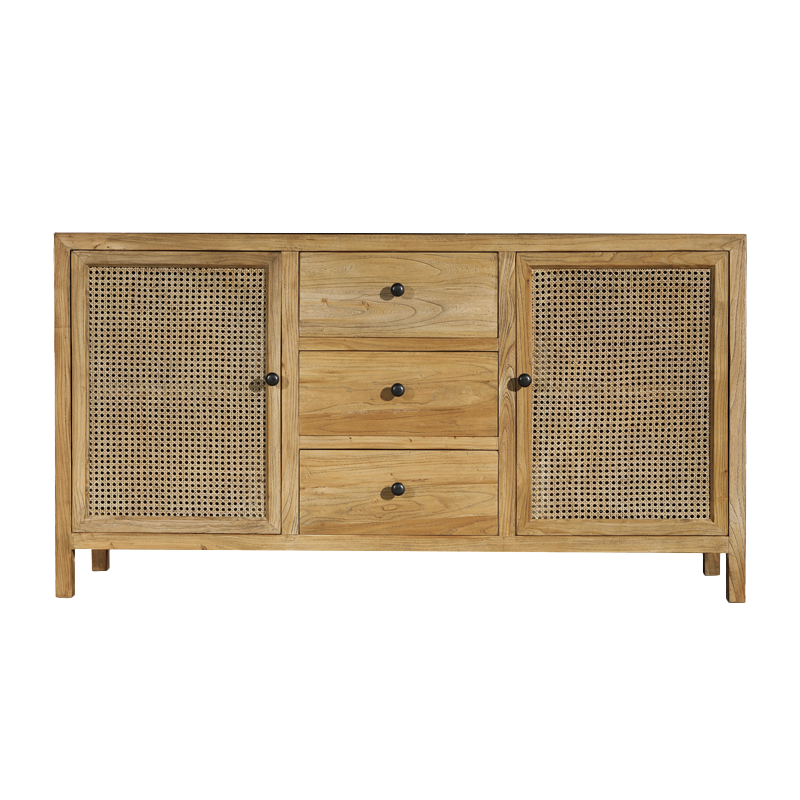 Vienna straw sideboard 3 drawers 2 doors 160 x 45 x 85 h cm