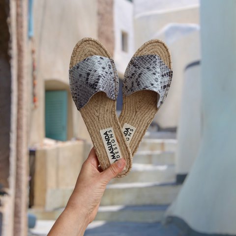 Espadrilles Slippers - Slangenprint