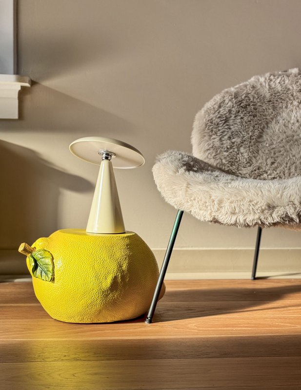 Lemon side table/stool