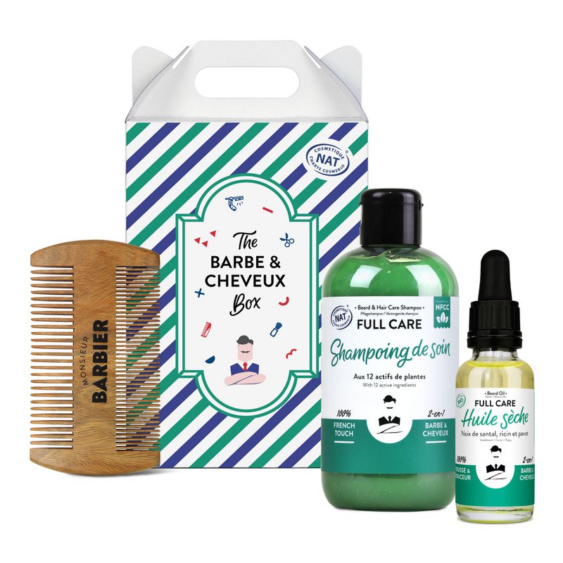 THE BARBE & CHEVEUX BOX - Set per la cura della barba e dei capelli da uomo