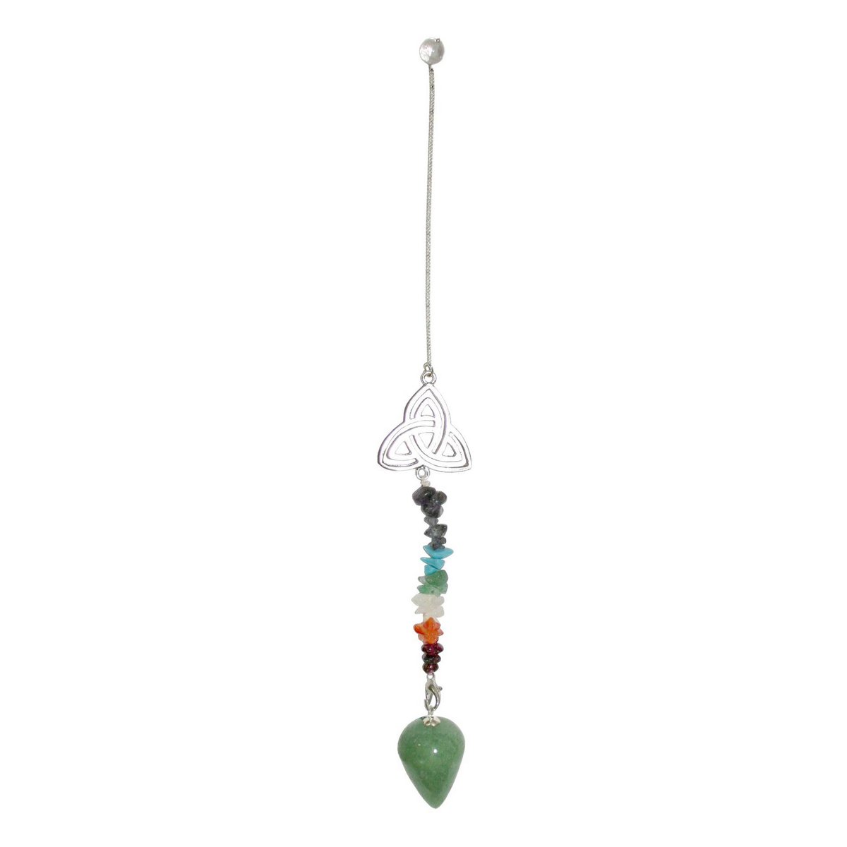 Green Aventurine Pendulum Chakra Triquetra for Meditation