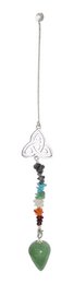 Green Aventurine Pendulum Chakra Triquetra for Meditation