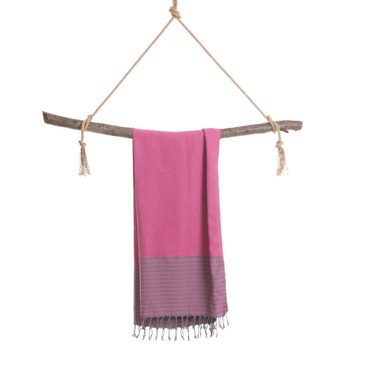 SAHARA Baumwoll-Hammam-Saunatuch – schnell trocknend – Kirschrot – 180 x 100 cm