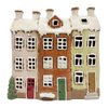 Waxinelichthouder Huis Bruin Keramiek Waxinelichthouder