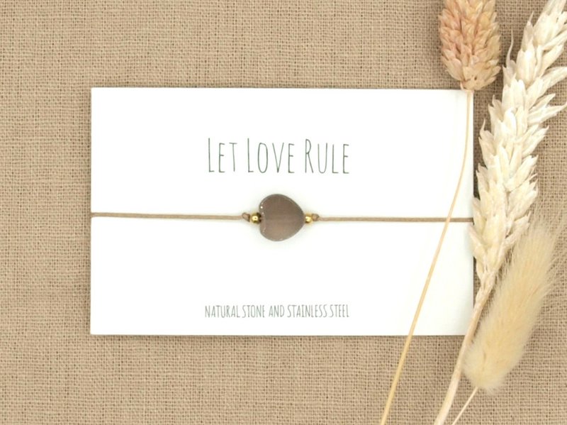 Armband love agaat goud,zilver RVS