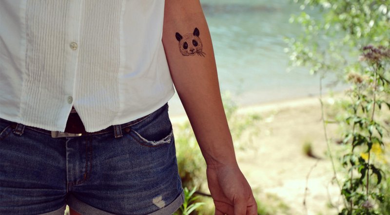 Tijdelijke tattoo: Panda