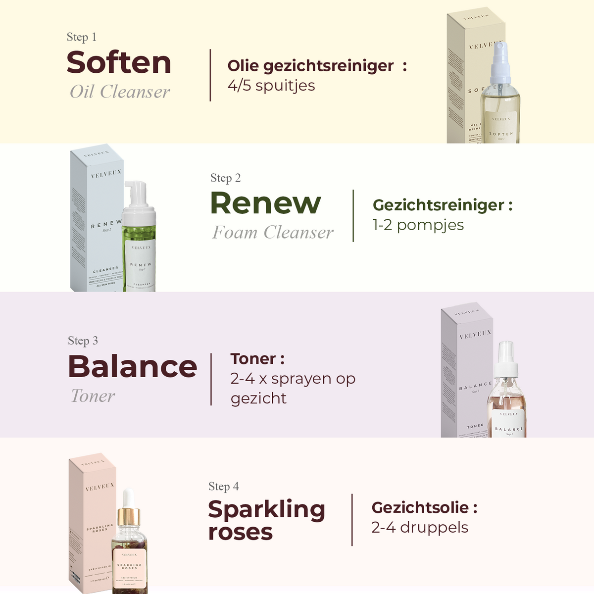 The Daily Four - 4 step korean skincare routine 100% VEGAN