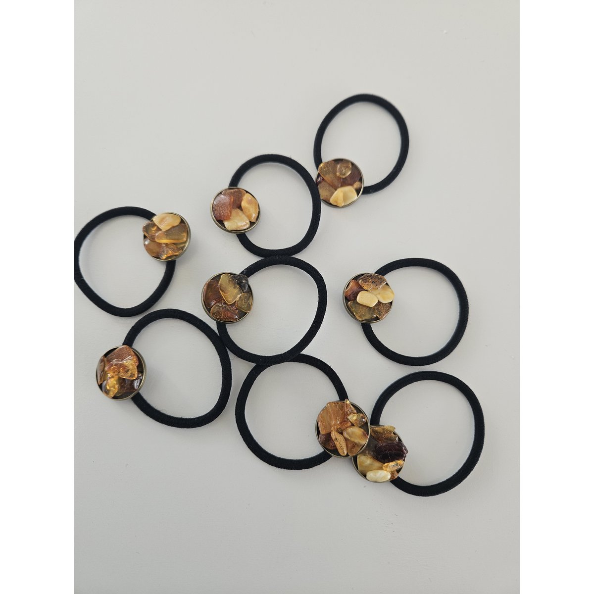 Diadema con piedras preciosas Ámbar báltico oído gomoso