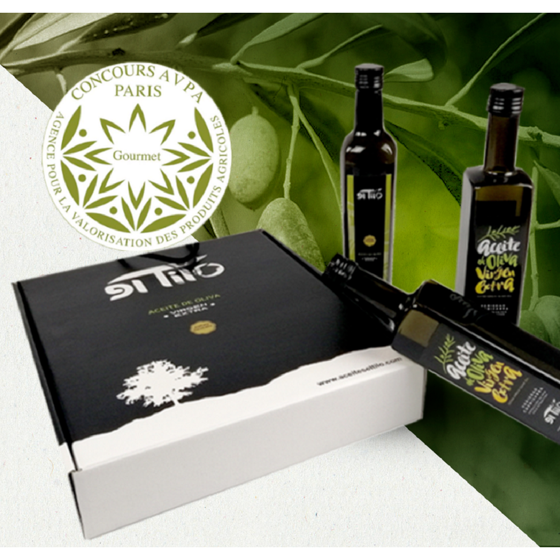 Gourmet-Geschenkbox mit 3 Premium 500ml Gourmet EVOO
