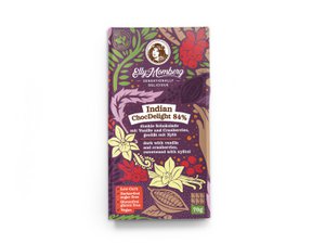 Indian ChocDelight 84% met vanille en veenbessen - Vegan chocolade, geen toegevoegde suikers en glutenvrij
