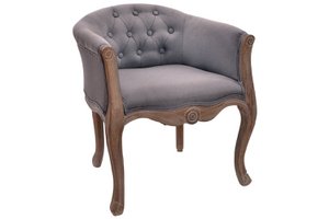 BUTACA MADERA POLIESTER 58X56X69 GRIS MB188024