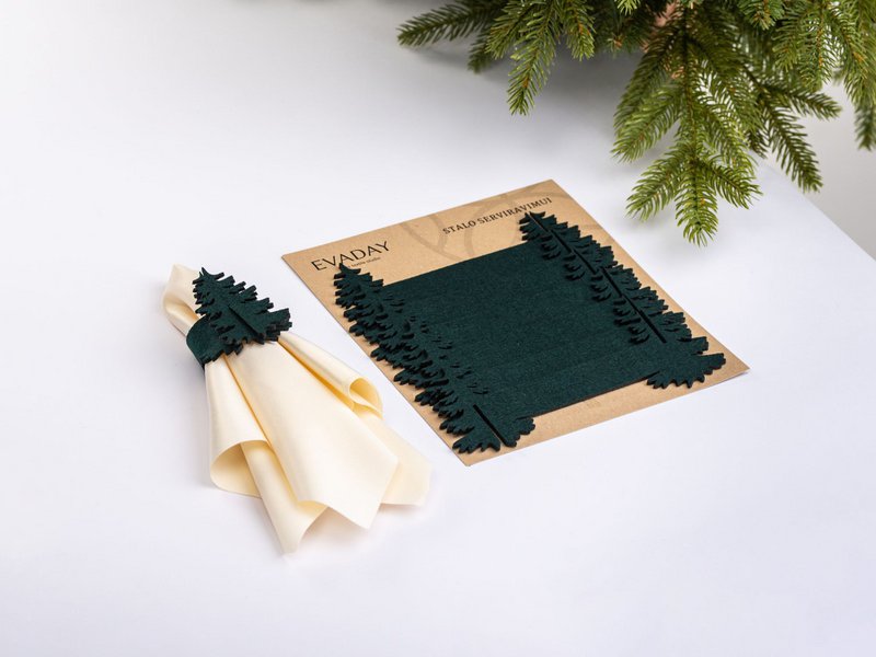 Ronds de serviette de Noël ARBRE DE NOEL