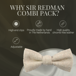 Sir Redman Combi Pack – Hosenträger – Beige